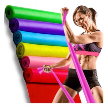 Imagem de Kit 10 Faixas Elásticas Thera Band Fisioterapia Exercício - Prime Bike