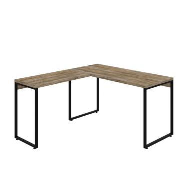 Imagem de Mesa Em L Kuadra Office 135x150x75cm Carvalho - Carvalho -