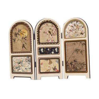 Imagem de XLWLLNJ Decorativo para Mesa, Divisor de Mesa Chinês de Madeira E Acrílico, Divisória Artística Adequada para Decoração de Casa, Style D, Tamanho real