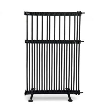 Imagem de Cercado Pet Modular em PVC para Jardim ou Piscina Módulos de 71cm com 5cm de Espaçamento Segurança para Cães e Gatos Uso Externo Fácil Montagem (Preto, 100cm Altura)