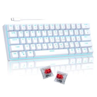 Imagem de Teclado mecânico para jogos Camiysn 60% com interruptores vermelhos