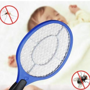 Imagem de Raquete Elétrica Recarregável Bivolt Mata Insetos + NF - ATENA