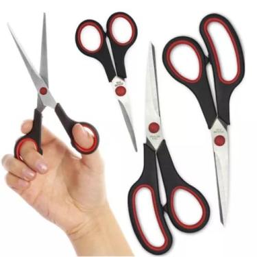 Imagem de Kit 3 Tesouras Para Escritório e Trabalho Pronto Para Uso - Zonne