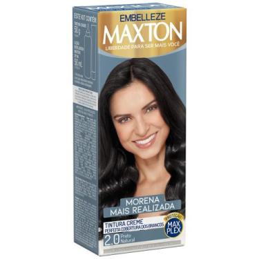 Imagem de Tintura de cabelo maxton embelleze 1 unidade-cor a excolher, 2.0 Preto