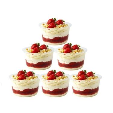 Imagem de Pote Tampa Doces Sobremesas 1200ml 6 Unidades - Brasilpack