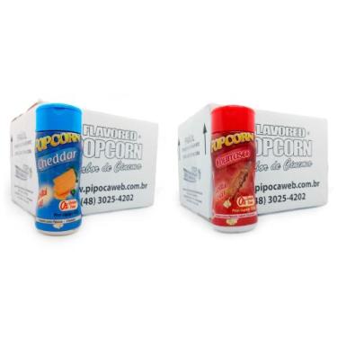 Imagem de Temperos Para Pipoca Cx 24 Un - Cheddar E Churrasco - Flavored Popcorn