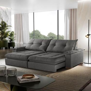 Imagem de Sofá 03 Lugares Turquia Retrátil e Reclinável Linho 2,0M - Encantare