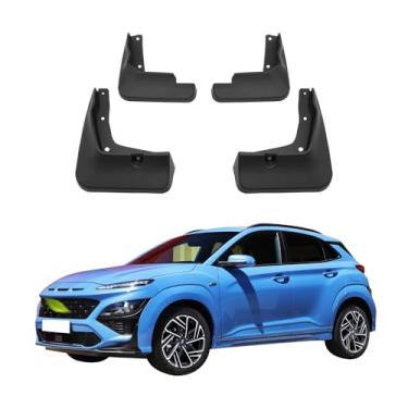Imagem de 4 Pces Para-Lamas para Automóveis, Protetor de Lama Resistente do Respingo Plástico de Proteção Reforçada compatível com Hyundai Kona 2018 2019 2020 2021 2022