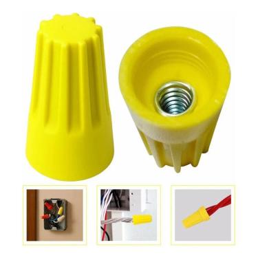 Imagem de 2X 100Un Conector Emenda Rápida Torção 0,8 Á 7,5Mm - Amarelo