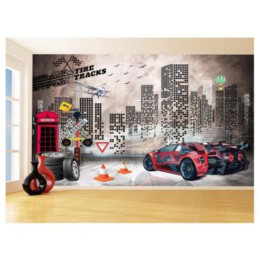 Imagem de Papel De Parede Carro Arte Cidade Ofinica Rua 3,5M Car362