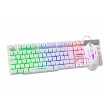 Imagem de Combo Gamer Teclado Mouse Mousepad K-mex Km522+moa8+fc-x2218 Branco - 