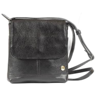 Imagem de Bolsa Aline Feminina Transversal Em Couro Preto