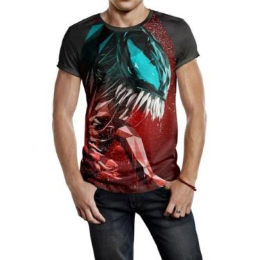 Imagem de Camiseta Raglan Masculina Venom Ref:59 - smoke, Preto, GG