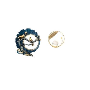 Imagem de Fenteer Estatueta de Cristal de Resina, Escultura, Ornamento para Decoração de Casa, Estante, Sala de Estar, Mesa Interna, Corredor, Lareira, Quarto, Escritór