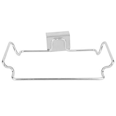 Imagem de Karlak Suporte de Saco de Lixo de Aço Inoxidável, Suporte de Rack Pendurado para Porta de Armário, Pendura Facilmente Saco de Lixo, Toalha, Pano de Limpeza na Cozinha