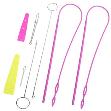 Imagem de Pssopp Conjunto de Passador de Cordão de 9 Peças, Ferramentas de Plástico para Costura Fácil de Cordões e Laços, Ideal para Roupas e Acessórios DIY