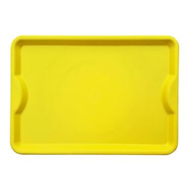 Imagem de Bandeja Plástica (Amarelo) Retangular 48x33 Grande Self Service Restaurante