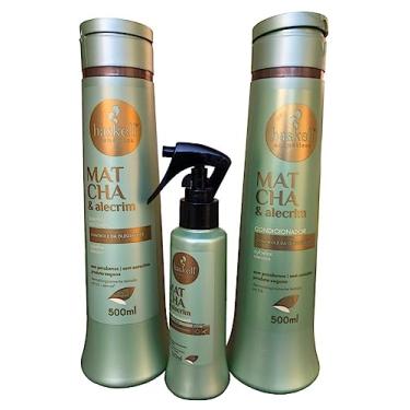 Imagem de Kit Haskell Matcha Shampoo + Cond + Fluido 500 ml 3 Itens Completo