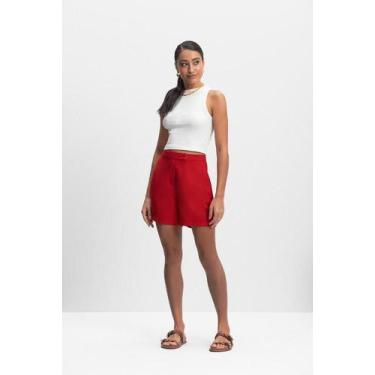 Imagem de Shorts feminino em alfaiataria Essendi Shorts Tecido Alfaiataria Femin