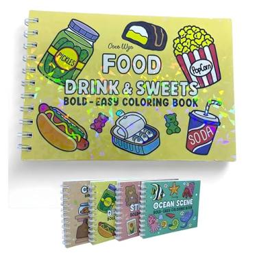 Imagem de Livro de Colorir Infantil e Adulto Anti-Estresse Com Capa Dura Holográfica e Encadernação Espiral Para Crianças e Adultos, Menina e Menino, Caderno Arteterapia (Amarelo)