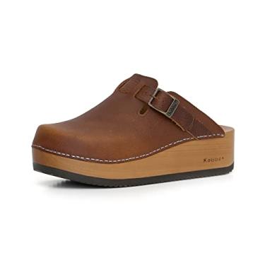 Imagem de Kebba Liliane - Tamancos de madeira feitos à mão com couro genuíno | Suporte de arco e ajuste confortável | Plataforma de Tepa chilena e sola de EVA | Feito em Villarrica, Chile, Uísque cigano, 36