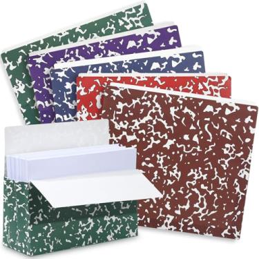 Imagem de Feifeiya 25 bolsos expansíveis para arquivos, laterais de expansão de 8,9 cm, tamanho carta, 21 x 28 cm, pastas de plástico expansíveis, aba reta, 5 cores sortidas