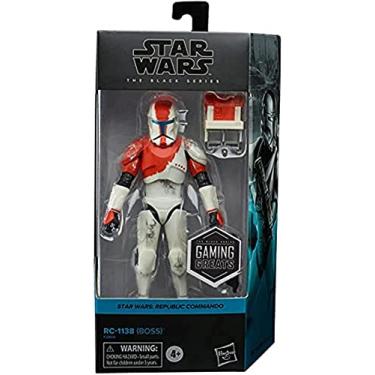 Imagem de Star Wars Boneco exclusivo do The Black Series Gaming Greats de 15 cm - RC-1138 Red Trooper (Boss)