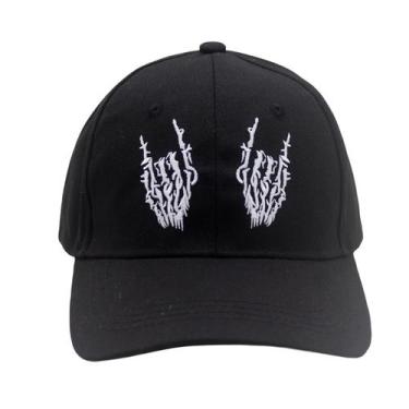 Imagem de Boné de beisebol Skeleton Hands Anime Summer Trucker para homens - yiw
