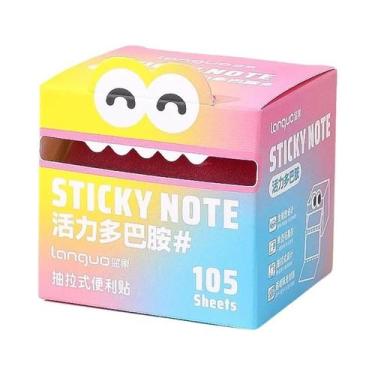 Imagem de Notas Adesivas Transparentes Coloridas 105 Folhas Rolo Material Escola
