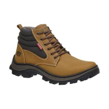 Imagem de Bota Coturno Couro Cano Alto Gogowear Castor-Masculino