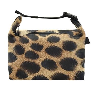 Imagem de STAYTOP Linda lancheira marrom leopardo com fivela de alça, lancheira isolada para meninos e meninas, lancheira térmica para trabalho escolar