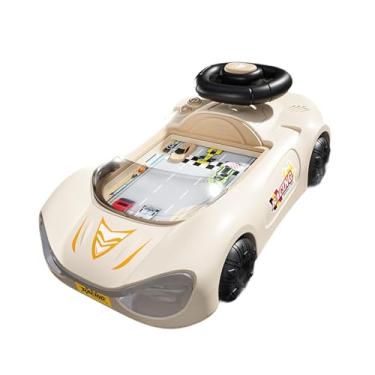 Imagem de JunZheHub Volante de Carro, Brinquedo para Simular a Direção, Jogo de Simulação de Direção para Crianças Pequenas, Bege Marrom