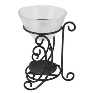 Imagem de Dioche Queimador de óleo Essencial de Vidro e Metal Com Design Vintage, Castiçal Tealight e Aquecedor de Cera para Decoração de Casa
