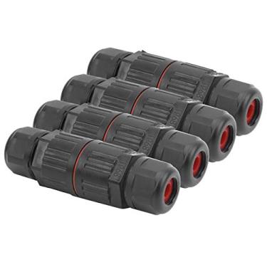 Imagem de Generic Conector de 3 Pinos à Prova D'água, Fiação Fácil e Durável para Luzes LED de Jardim de Rua Ao Ar Livre IP68 para Equipamentos Externos, Luzes de Rua, de Jardim, Fonte de Alimentação de Nylon