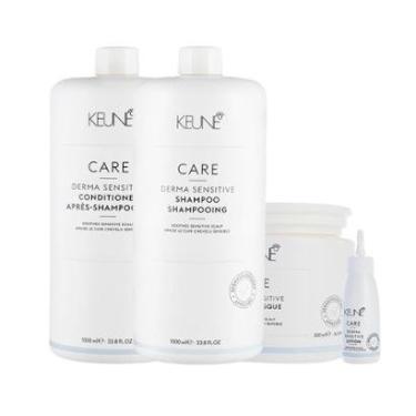 Imagem de Kit Capilar Keune Derma Sensitive - Shampoo e Condicionador e Mascara de Hidratação 500 ml e Lotion-Unissex