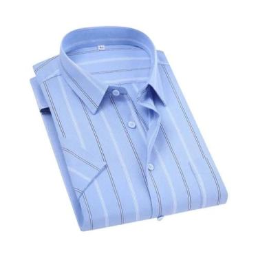 Imagem de Camisa Masculina De Verão 100% Algodão Oxford, Casual De Negócios, Sem