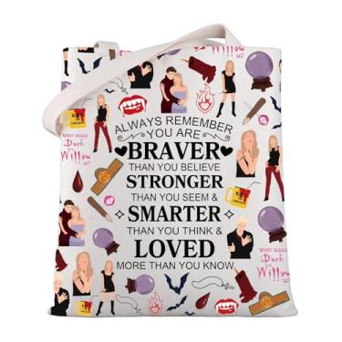 Imagem de WSNANG Bolsa de ombro inspirada na BTVS para presente do vampiro Buffy, personagem Buffy, BTVS, presente para fãs da BTVS, mercadoria BTVS, Buffy Tb