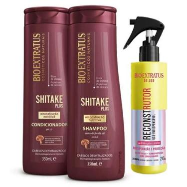 Imagem de Kit Shampoo Condicionador Shitake 350ml + Reconstrutor Be.Use 210ml - 