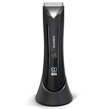 Imagem de VINATO Aparador de pelos corporais para homens, barbeador de cabelo grion, cuidados masculinos, aparador de bolas masculino