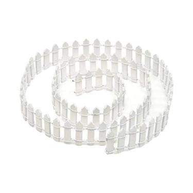 Imagem de Cerca Miniatura Branca De Madeira 100 X 3 Cm Decoração De Jardim DIY K