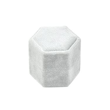 Imagem de Caixa organizadora de caixa de armazenamento de anel caixa organizadora de anel de casamento suporte de anel de casamento anel de noivado caixa de armazenamento de presente caixa de anel em forma de