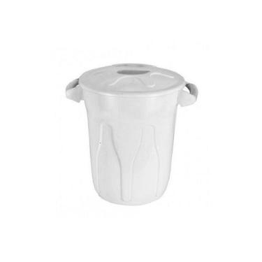 Imagem de Lixeira Redonda 100 Litros Tipo Balde Branco - jsn