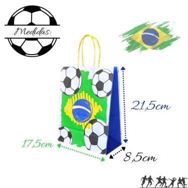 Imagem de Sacola De Papel Kraft Presente Estampadas 17,5X8,5X21,5Cm