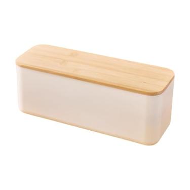 Imagem de SiaBiced Caixa de pão com tampa e tábua de corte, recipiente para guardar pão na da cozinha, ideal para pães caseiros, torradas e lanches, Tampa Branca Sem Furo