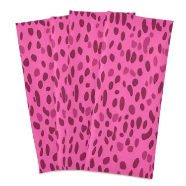 Imagem de Wassud Toalhas de cozinha fofas padrão leopardo toalhas de prato de cozinha pacote com 4 panos de prato macios com laço para pendurar toalha de mão super absorvente de secagem rápida toalhas de chá de