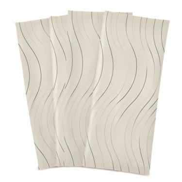 Imagem de Wassud Toalhas de cozinha monocromáticas listradas toalhas de prato de cozinha pacote com 4 panos de prato macios com laço para pendurar toalha de mão super absorvente de secagem rápida toalhas de chá