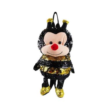 Imagem de Mini Mochila Lantejoulas Abelha 27x10x24-Feminino