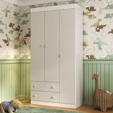 Imagem de Guarda-roupa Infantil 92cm 3 Portas e 2 Gavetas Encanto Multimóveis MP4447