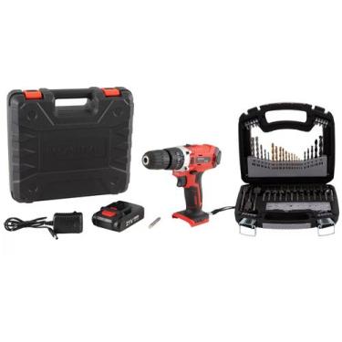 Imagem de Kit Furadeira e Parafusadeira Mondial a Bateria  - Power Tools PF-09M 
