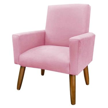 Imagem de Poltrona Infantil Gaby Pé Palito Tecido Rosa Casa Chick